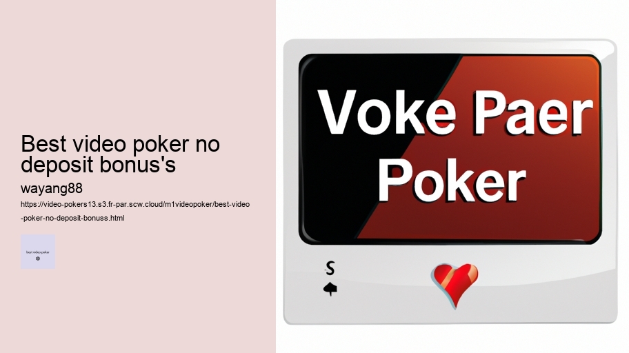 best video poker no deposit bonus's