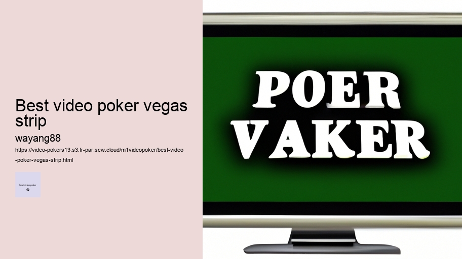 best video poker vegas strip